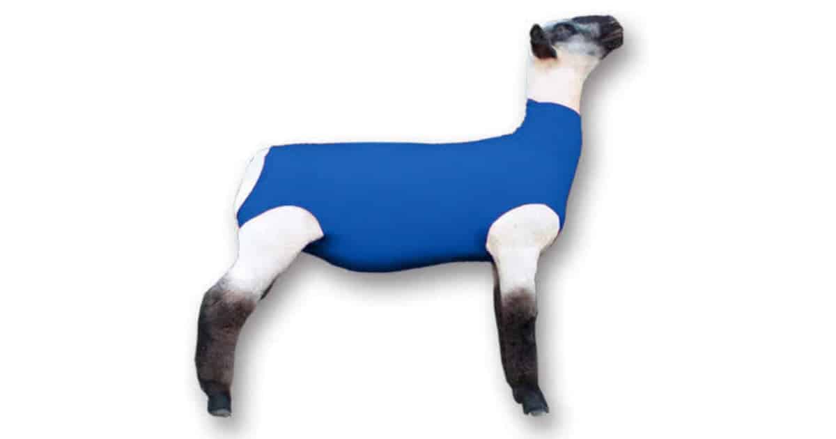Show Pro Red Spandex Goat Tube - Livestock Cover For Show Goats, Medium/Large Sizes