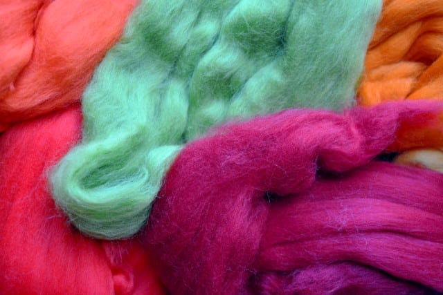 Colored Wool Rovings